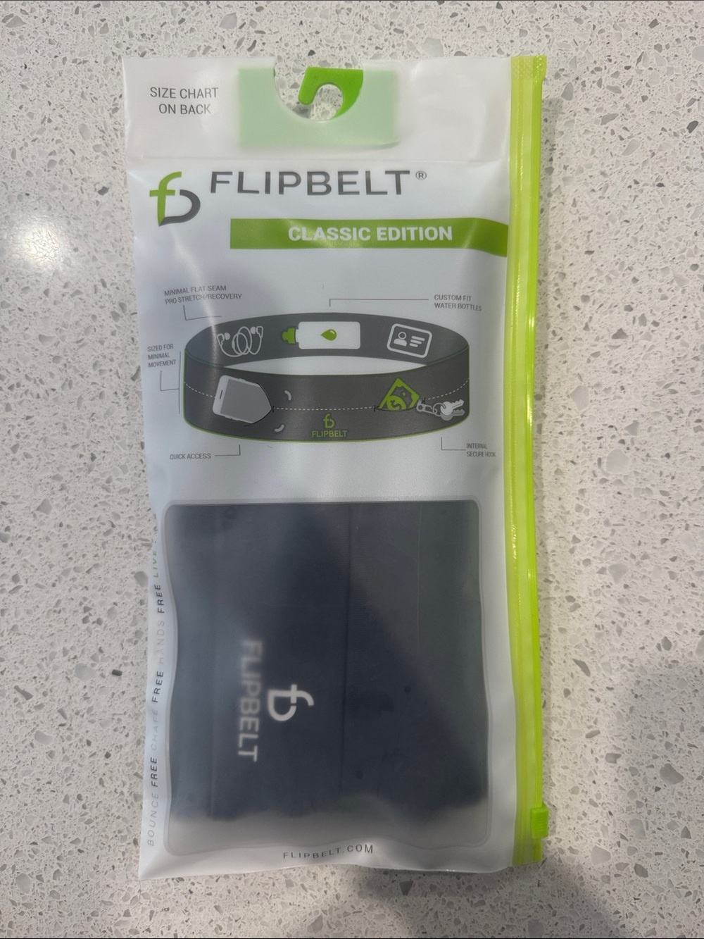 FlipBelt Classic Edition Women's Black Running Belt